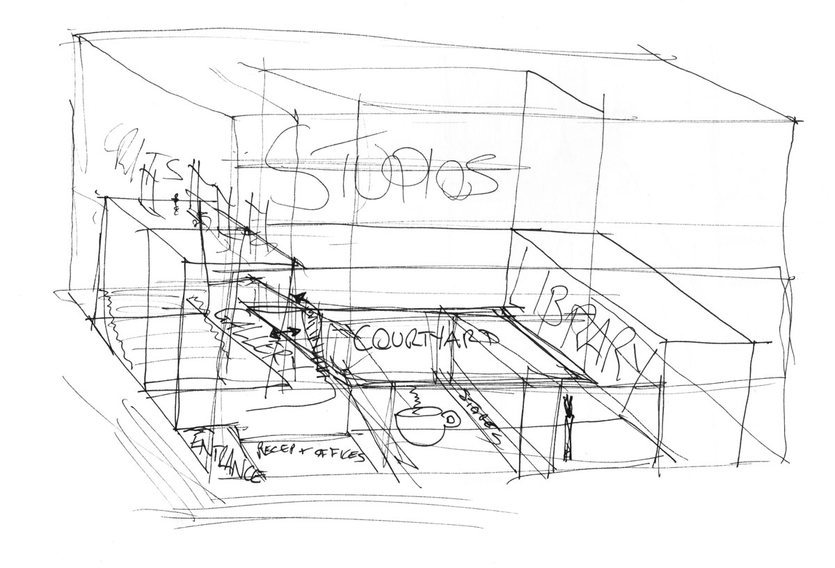 Development Sketches of Architecture School
